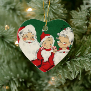 Vintage Weihnachtsfeiertage Keramikornament