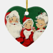 Vintage Weihnachtsfeiertage Keramikornament (Vorne)