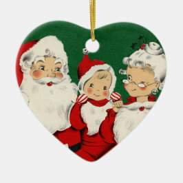 Vintage Weihnachtsfeiertage Keramikornament