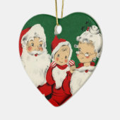 Vintage Weihnachtsfeiertage Keramikornament (Links)
