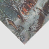 Vintage Weihnachtsfeiertage Krippenmalerei Seidenpapier (Ausschnitt)