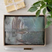 Vintage Weihnachtsfeiertage Krippenmalerei Seidenpapier (Geschenk)