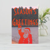 Vintage Weihnachtsfeiertage Kunst Feiertagskarte (Stehend Vorderseite)