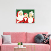 Vintage Weihnachtsfeiertage Leinwanddruck (Insitu (Wohnzimmer))