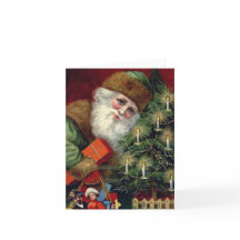 Vintage Weihnachtsfeiertage Mitteilungskarten