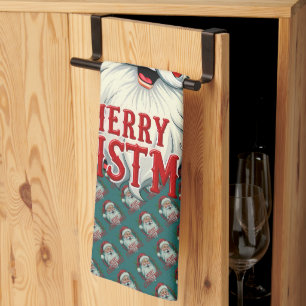 Vintage Weihnachtsfeiertage Patten Geschirrtuch