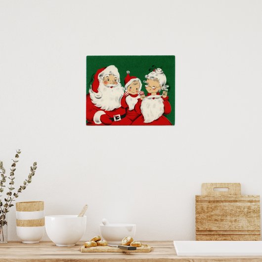 Vintage Weihnachtsfeiertage Poster (Küche)