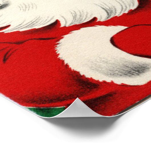 Vintage Weihnachtsfeiertage Poster (Ecke)