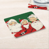 Vintage Weihnachtsfeiertage Rechteckiger Pappuntersetzer (angewinkelt)