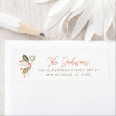 Vintage Weihnachtsfeiertage Rücksendeadresse (Insitu)