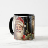 Vintage Weihnachtsfeiertage Tasse (Vorderseite Links)