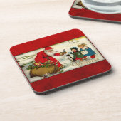 Vintage Weihnachtsfeiertage-Untersetzer Untersetzer (Linke Seite)