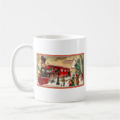 Vintage Weihnachtsfeiertags-Zug-Station Kaffeetasse (Links)