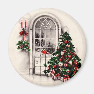 Vintage-Weihnachtsfenster-Magnet Magnet