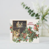 Vintage Weihnachtsferien (Stehend Vorderseite)