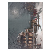 Vintage Weihnachtsferien im Mondlicht Tischdecke (Vorderseite)