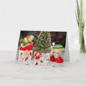 Vintage Weihnachtsferien Mitte des Jahrhunderts Ne Karte (Vorderseite)