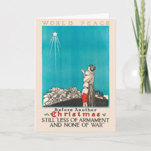 Vintage Weihnachtsfrieden Karte
