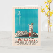 Vintage Weihnachtsfrieden Karte (Gelbe Blume)