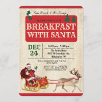 Vintage-Weihnachtsfrühstück mit Weihnachtsmann-Fei