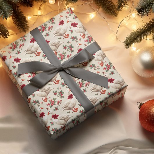Vintage Weihnachtsgans Albern Geschenkpapier