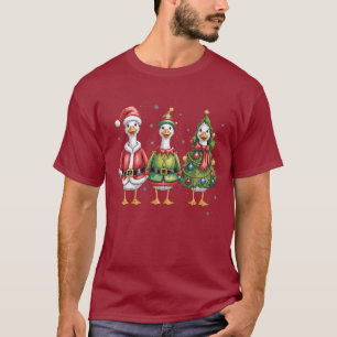 Vintage-Weihnachtsgans-Santa-Ente-Silvester-Gans T-Shirt