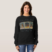 Vintage-Weihnachtsgeburt-Stempel-Sammlung  Sweatshirt (Vorne ganz)