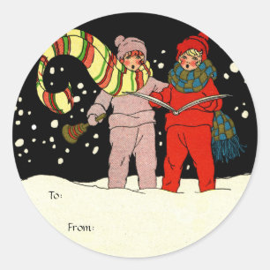 Vintage Weihnachtsgeschenk-Aufkleber Runder Aufkleber