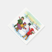 Vintage Weihnachtsgeschenk-Servietten Serviette (Ecke)