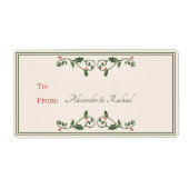 Vintage Weihnachtsgeschenk-Tag Holry Berry (Vorne)