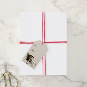 Vintage-Weihnachtsgeschenkanhänger Für Von Geschenkanhänger