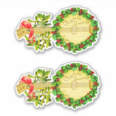 Vintage Weihnachtsgeschenke Etiketten Von mir zu I (Vorderseite)