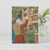 Vintage Weihnachtsgeschenke Feiertagskarte (Stehend Vorderseite)