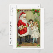Vintage Weihnachtsgeschenke Feiertagspostkarte (Vorne/Hinten)