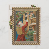 Vintage Weihnachtsgeschenke Feiertagspostkarte (Vorne/Hinten)