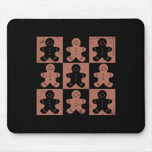 Vintage-Weihnachtsgeschenke Frauen Männer Lebkuche Mousepad (Vorne)