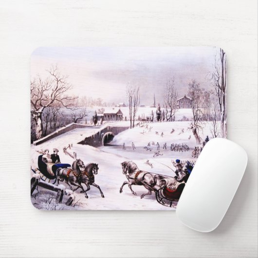 Vintage Weihnachtsgeschenke im Winter Mousepad (Mit Mouse)