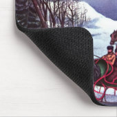 Vintage Weihnachtsgeschenke im Winter Mousepad (Ecke)