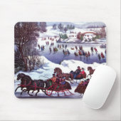Vintage Weihnachtsgeschenke im Winter Mousepad (Mit Mouse)