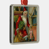 Vintage Weihnachtsgeschenke Silbernes Ornament (Rechts)