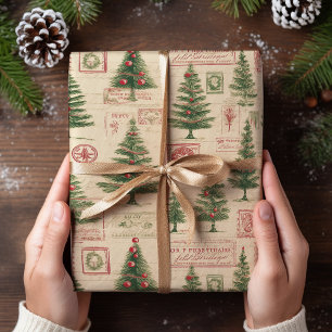 Vintage-Weihnachtsgeschenkverpackung  Geschenkpapier