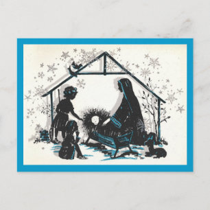 Vintage Weihnachtsgeschichte Postkarte