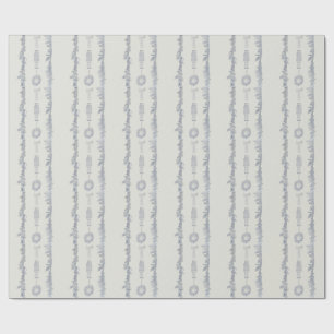Vintage-Weihnachtsgirlande Nussknacker Streifen Geschenkpapier