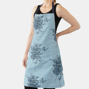 Vintage Weihnachtsglocken blau neutral Schürze