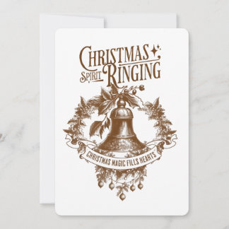Vintage-Weihnachtsglocken-Geist-Klingeln-Feiertags Einladung