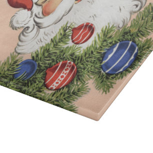 Vintage-Weihnachtsgruß! Fröhlicher Weihnachtsmann Schneidebrett