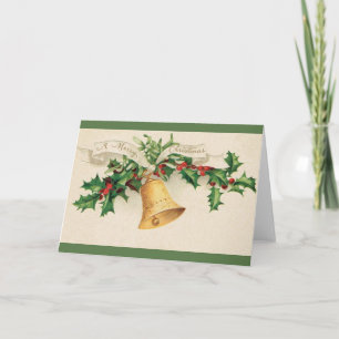 Vintage Weihnachtsgruß-Karte Feiertagskarte