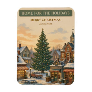 Vintage-Weihnachtsgruß, Märchenstraße Magnet