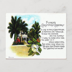 Vintage Weihnachtsgrüße aus Florida Feiertagspostkarte