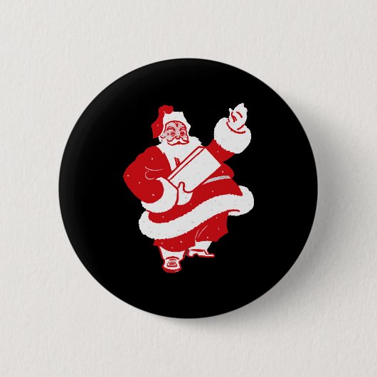 Vintage Weihnachtsgrüße Button (Vorderseite)